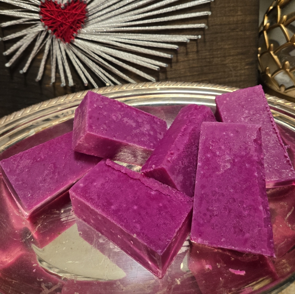 2 Raspberry Scrub Bars 💕 Handmade Soap ~ Exfoliating Wash